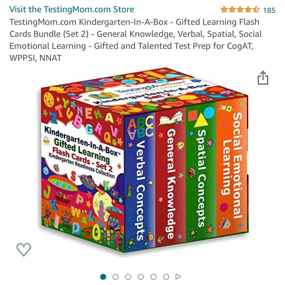 Testingmom.com kindergarten in a box